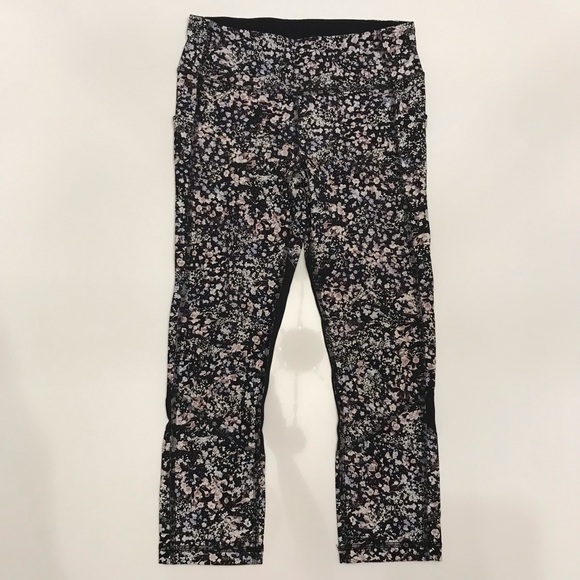 Lululemon Pace Rival Crop 22" Floral Spritz Multi/Black Size 4 - Picture 16 of 16